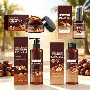 Batana Oil 4-Piece Hair Care Set – Shampoo, Conditioner, Oil & Mask – Restores Damaged Hair, Eliminates Dandruff, Hydrates & Strengthens – Unrefined Natural Formula for All Hair Types