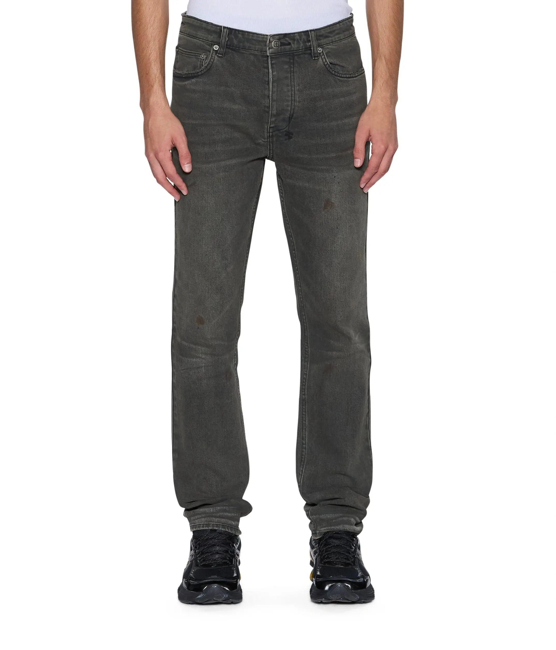 Chitch Mekanik Grey Slim-tapered Denim Jean with Mid-long Rise Signature Angled Dutch Tab & Vintage Wash