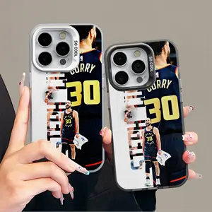 IPhone 16 Promax Stephen Curry Phone Case Anti Drop Protective Case Suitable for iphone 15 14 13 12 11 XS Plus Acrylic Phone Case basketball