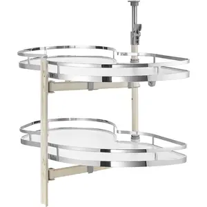 VEVOR Swing Right Blind Corner Cabinet, Pull Out Organizer for 36 inch Width Blind Cabinet, 2 Tier Height Adjustable Swing Tray, Soft Close Kitchen Cloud Blind Organizer, Right OpenVEVOR Super Brand Day