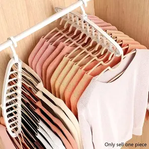 Rotating Foldable Clothes Hanger, Modern Simple Minimalist Large Capacity, Space Saving Rotating Hanger for Closet Dorm Bedroom Organization