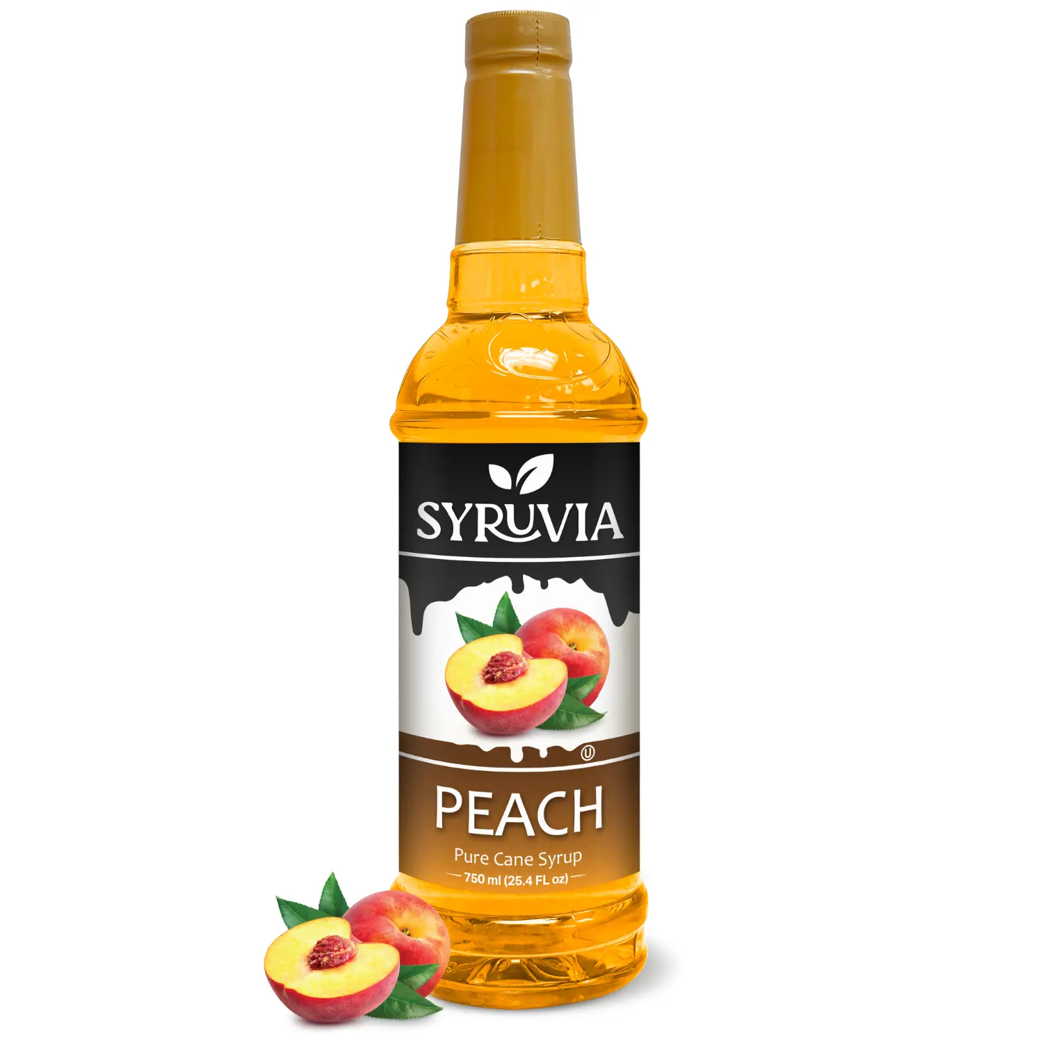 Syruvia Peach Syrup for Drinks 25.4 Ounces Peach Flavoring Syrup Syruvia Peach Syrup for Drinks 25.4 Ounces Peach Flavoring Syrup