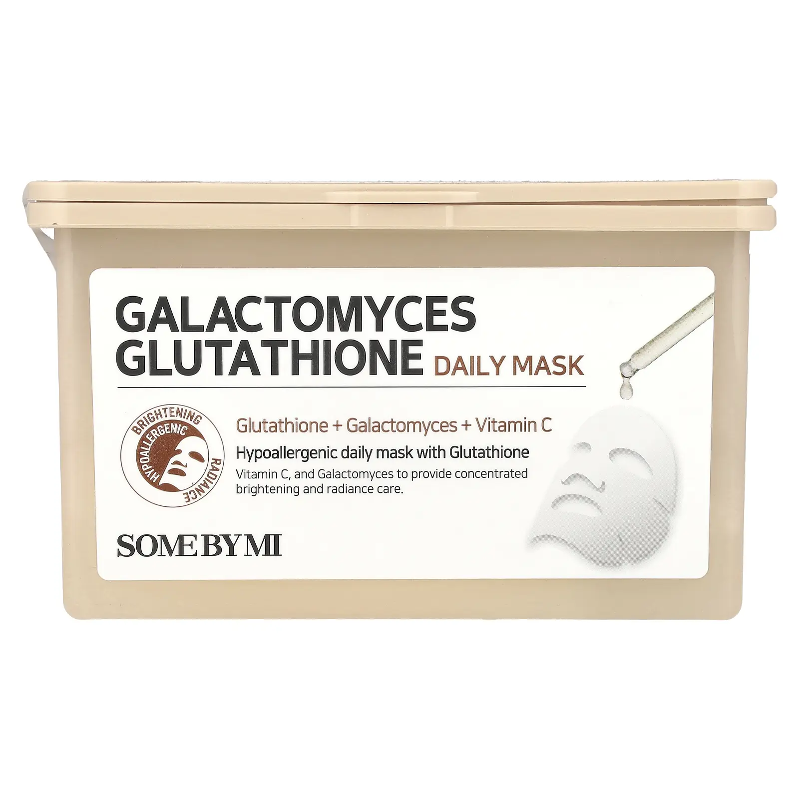 SOME BY MI Galactomyces Glutathione Daily Beauty Mask, 30 Sheets, 11.83 fl oz (350 ml)