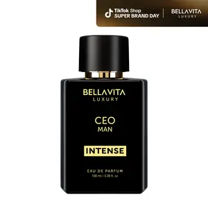 BellaVita Luxury's CEO Man Intense | EDP | Lavender, Carnation & Patchouli | Long Lasting | 18% Perfume Oil Concentration | 3.38 Fl.oz | Perfect Gift for Father's Day | Super Brand Day Exclusive