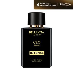 BellaVita Luxury's CEO Man Intense | EDP | Lavender, Carnation & Patchouli | Long Lasting | 18% Perfume Oil Concentration | 3.38 Fl.oz | Perfect Gift for Father's Day | Super Brand Day Exclusive