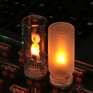 USB LED Fire Effect Light for Car & Bedroom, Dynamic Flickering Mood Nightlight, USB Powered Portable Decorative Lamp tiktokshopspringglowup