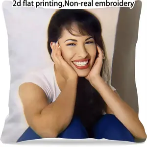 1pc Selena Quintanilla Polyester Pillow Case, Zipper Closure, Machine Washable - Ideal for Sofa & Bedroom Decor, Throw Pillowcase for Couch
