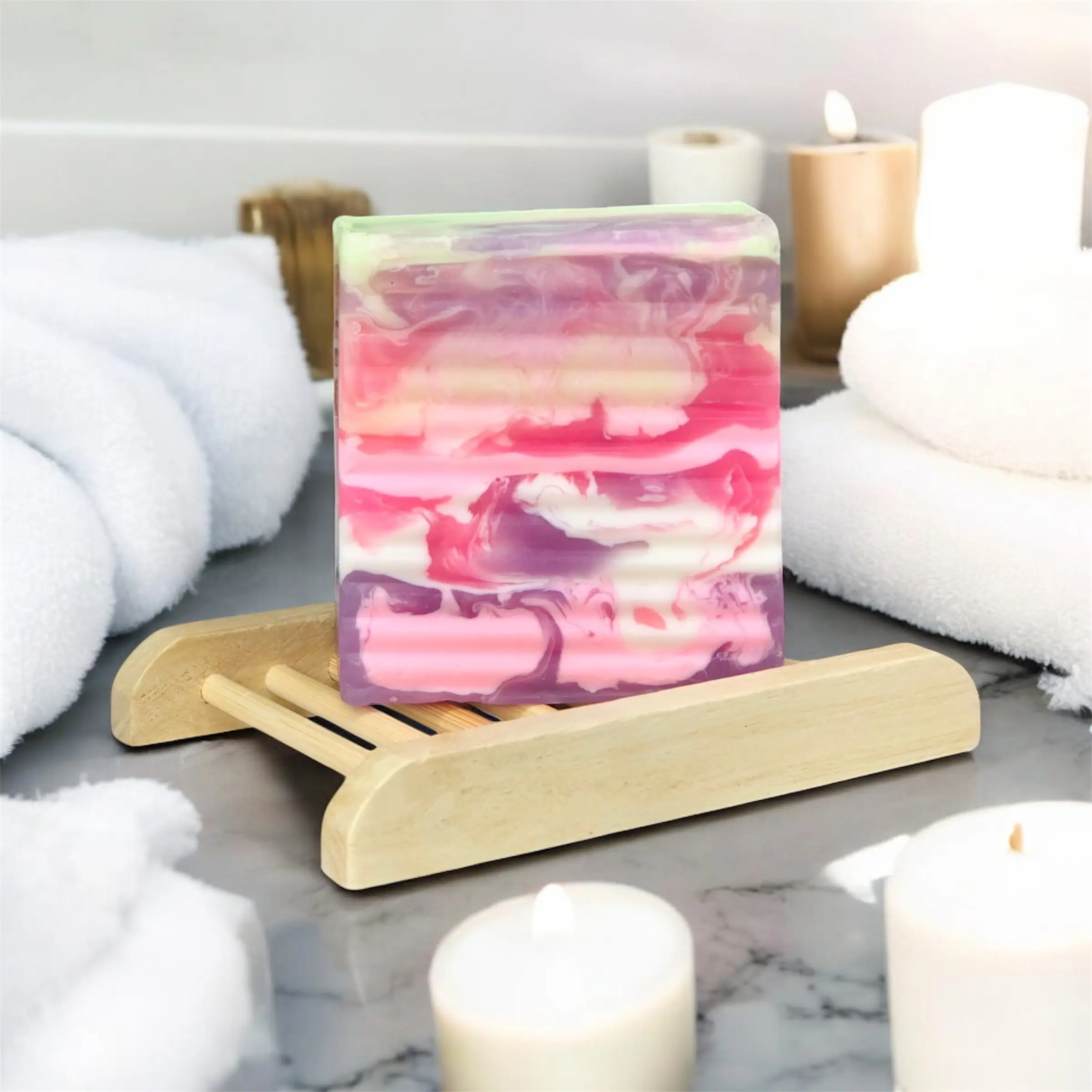 Paris J Bel Rose Yoni Cleansing Bar 5oz All Natural pH Balancing with Natural Herbs & Essential Oils for Feminine Wellness