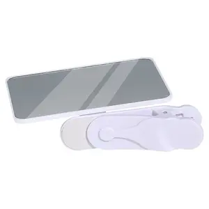 Adjustable Angle Phone Mirror Clip, Portable Photography Accessory, 360° Rotating Base, Durable Plastic Material, Outdoor Travel & Photography