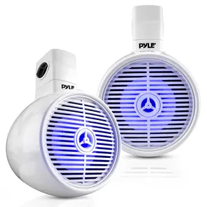 Waterproof Bluetooth Marine Speakers 300W LED Lights White