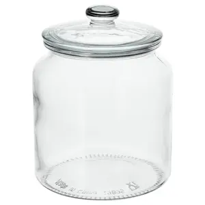 4 pack Jar with lid, clear glass, 64 oz