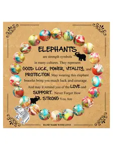 Fashion Mother's Day Easter Gift Elephant Style Bracelet, Exquisite Beaded Jewelry for Women & Girls, Perfect Present for Special Occasions