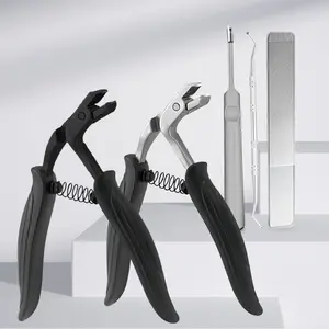 Ingrown Toenail Clipper Set for Thick Nails Heavy Duty Podiatrist Grade Stainless Steel Blades Easy Grip Handle Perfect for Men & Adults Nail Tools Foot Calluses Remover Nail Peeler Foot Repair Tools Manicure Durable Anti-Drop Design - Cutics