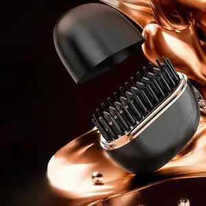 Mini Charging Straightening Comb Dormitory Portable Travel Fashion Hair Care Negative Ion Hair Care Straightener Wireless Straightening Comb, Instant Straightening