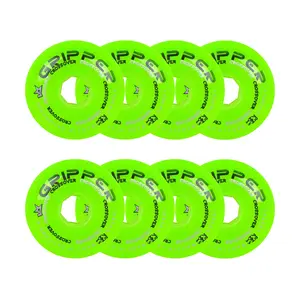 Labeda Roller Hockey Wheels - Gripper Crossover 72mm 74A Green (8-Pack)