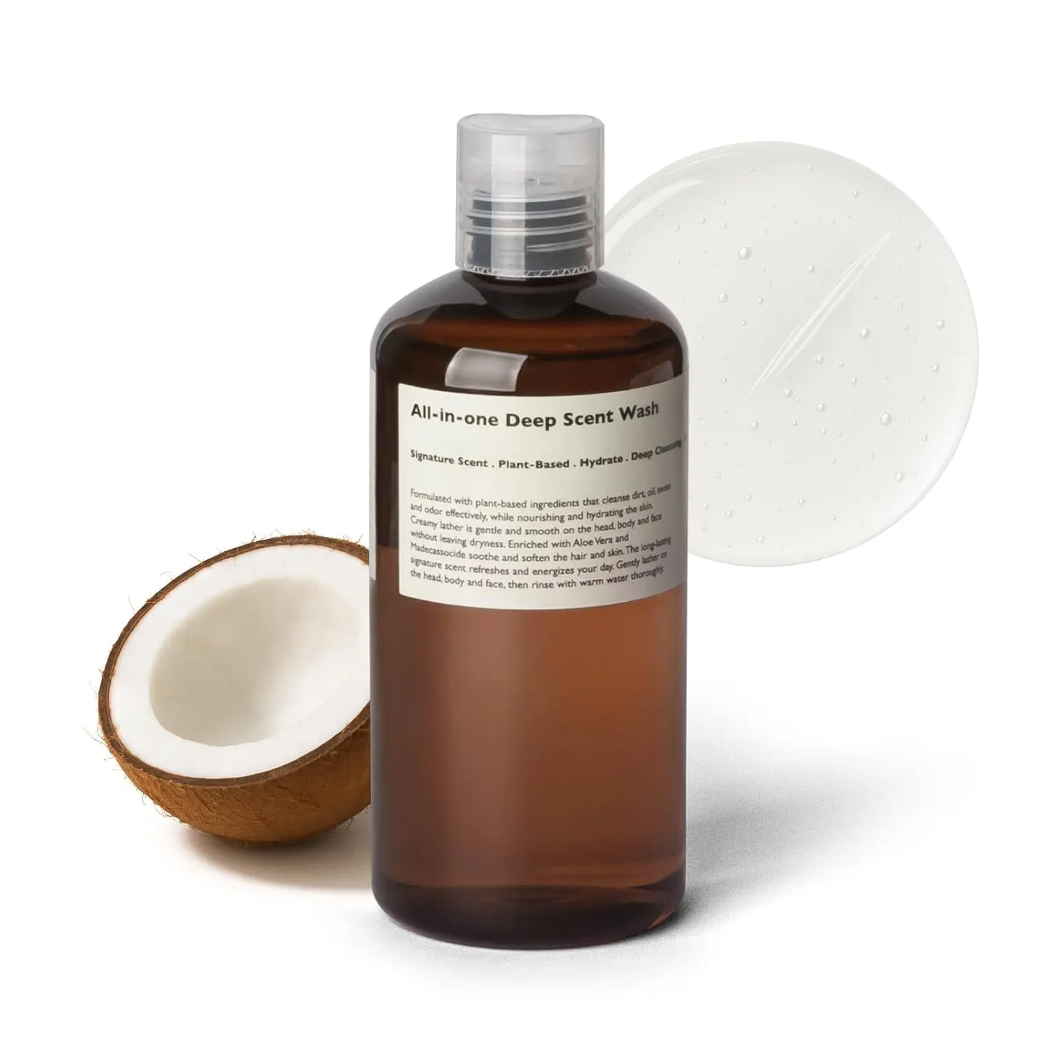 LAZY SOCIETY All-in-One Deep Scent Wash for Men, 10.14 fl oz. - Face, Body & Hair Cleanser with Long-Lasting Fragrance