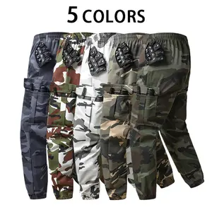 5-Pack Men’s Lightweight Camouflage Cargo Joggers – Summer Casual Sportswear, Breathable Polyester Fiber, Multiple Pockets, Machine Washable, Loose Fit Athletic Pants, Camouflage Pattern, Father’s Day Gift for Dad