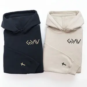 God Is Greater Than The Highs And Lows Embroidered Hoodie, Cross on Sleeve, Couples Gift, Anniversary Gift, Gift For Him, Gift For Her, MSG me for custom