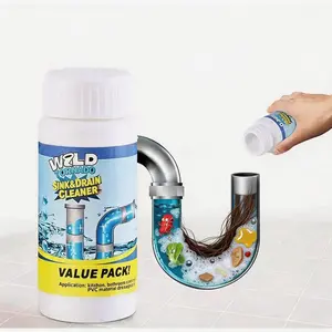 Household Pipe Dredge Powder, Foaming Formula for Sink & Drain Clog Removal