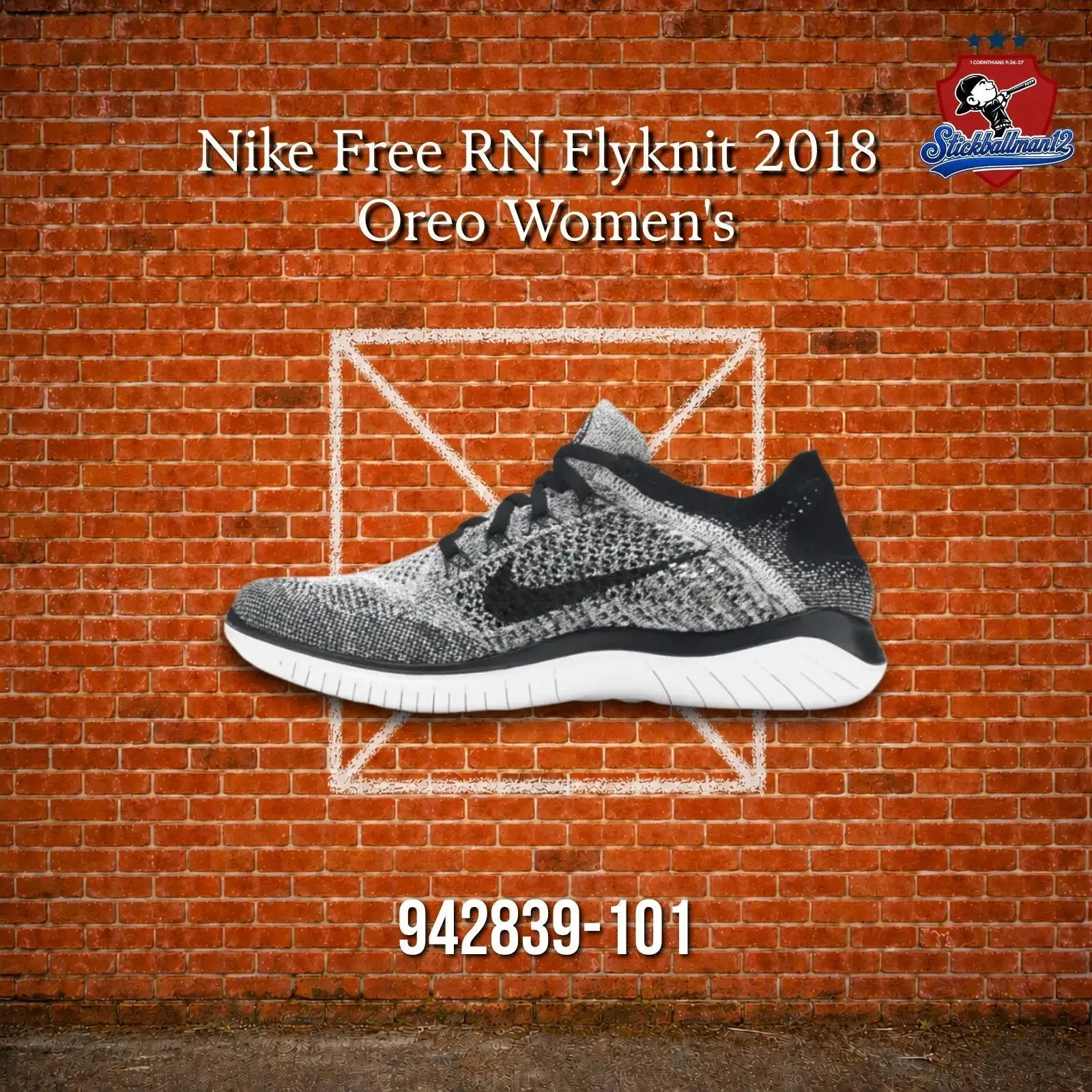 Nike Free RN Flyknit 2018 Oreo Women's (942839-101)
