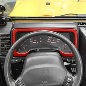 For 1997-2006 Jeep Wrangler TJ Interior Center Console Dashboard Panel Trim Cover Sticker
