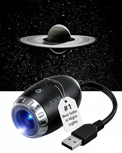 Saturn Galaxy Projector USB Powered, Star Projector Night Light, Car Ambient Lighting, Mini Planetarium Lamp, Milky Way Ceiling Projector, Space LED Galaxy Light, Aesthetic Room Decor, Sleep Light Portable for Bedroom Car