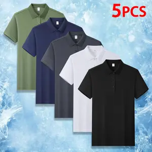 Men's Quick-Dry Performance Polo Shirt - Better-Fitting, Breathable, Cooling, Custom-Fit, Front-Placket Style - Lightweight, Airy Build for Weekend Strolls, Errands - Keeps You Fresh, Polished All Day, Better-Fitting Polo Shirts, Breathable Polo Shirts