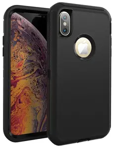iPhone Xs Heavy Duty Defender Case, 3 in 1 Layer, Shockproof Protective, Built-in TPU with Hard PC Panel Cover for Apple iPhone Xs/iPhone Accessories