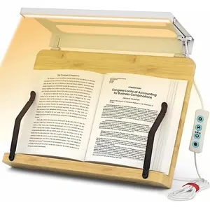 Book Stand for Reading - Adjustable & Foldable Book Holder with High CRI 90+ No-Flicker, Eye-Caring LED Light | Anti-Blue Light & Anti-Glare | Hands-Free for Textbooks, Bibles, and Study