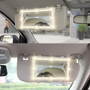 Car Sun Visor Vanity Mirror Rechargeable Adjustable with 3 Light Modes & 60 LEDs for Car Truck SUV Rear View with Dimmable Touch Screen,Car Mirror as Gifts, Car Interior Accessories, Gift for Girls, Mums, Girlfriend, FathersDayGift