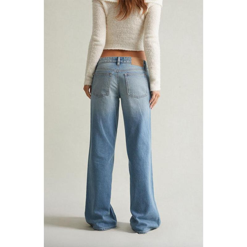 Pacsun Women's Ultimate Low Rise Baggy Jeans Light Blue