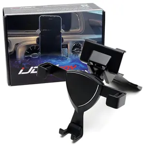 iJDMTOY Dashboard Direct Clip-On Mount Phone Gravity Holder For Mercedes 2019-up W463A G-Class G500 G550 G63 AMG (Won't Occupy Air Vent Opening)