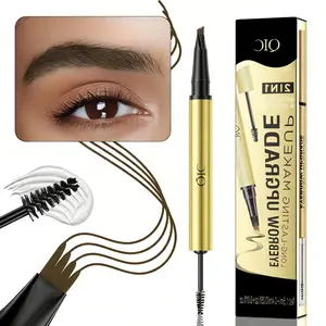 2-in-1 Micro-Fork Eyebrow Pencil Waterproof Micro-Fork Eyebrow Pencil,Waterproof Eyebrow Pencil for Defining and Filling Thin Brows with Natural Hair-Stroke Effect, Smudge-Proof Makeup Tool for Daily Use & Soft Glam