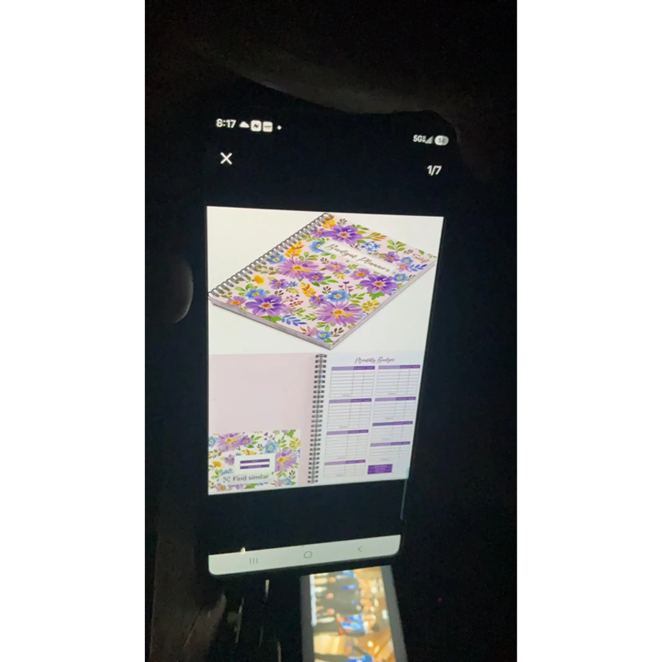 Purple Floral Binder with Tabs for Organizing Documents and Notes