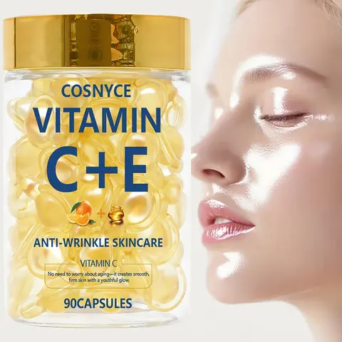 Cosnyce Retinol Vitamin C+e Capsules Wrinkle Skincare, Antioxidant Skin Care Supplement For Beauty, Daily Use Beauty Routine Essential