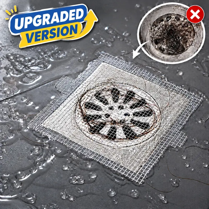 TAKOO Upgraded 10 Pcs Disposable Round Standing Mesh Sticker Drain Filter, Waterproof Anti-Clogging Installation-Easy Transparent Bathroom Gadget, Bathtub Accessories for Household Floor Drain Covers