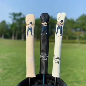 Golf Alignment Club Cover, Fashionable Design for Swing Training, Waterproof & Wear-Resistant PU Leather Protection for Your Clubs, Golf Accessories