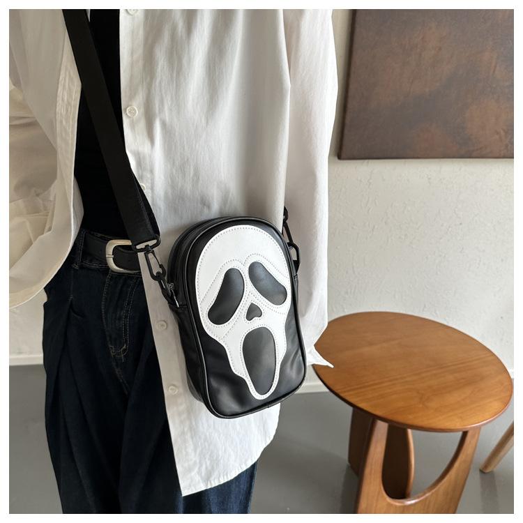 New Halloween Skull Bag | Cute Ghost Crossbody for Women | Quirky Shoulder Phone Bag | Christmas Mini Square Purse | Spooky Trendy Aesthetic