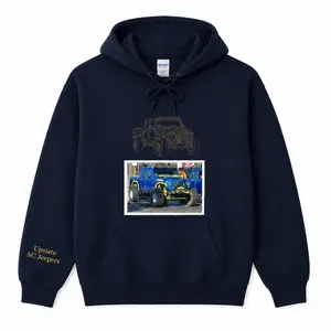 Custom Outline Car Embroidered Hoodie - Personalized Gift For Car Lover Husband Dad Birthday Christmas Fathers Day,Truck Portrait, Race Cars, Car Lover Gift for Dad,Granpa,Dada,Papa