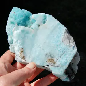 6.5in 1.3lb Raw Hemimorphite Blue Aragonite Crystal