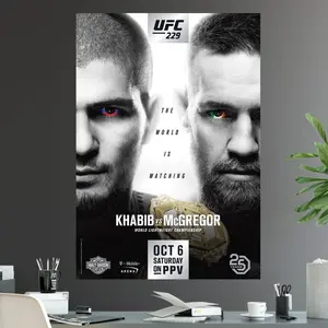 UFC 229 Conor McGregor Vs Khabib Nurmagomedov Lightweight Championship Title Fight Poster