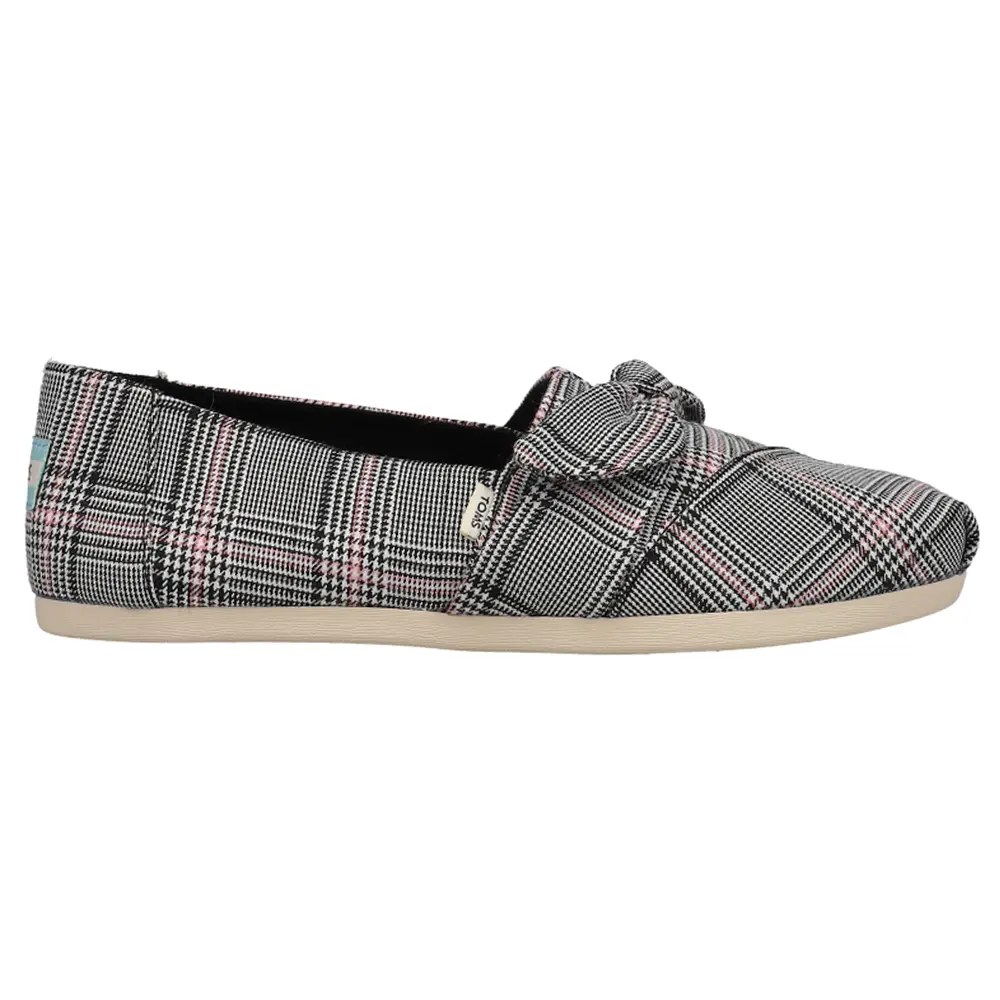 TOMS Womens Alpargata Bow Slip On Flats Casual - Grey