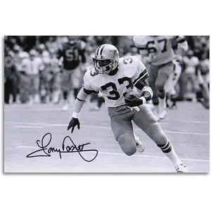 Tony Dorsett Signature  Poster Wall Art Decor Print Picture Paintings for Living Room Bedroom Decoration Unframe