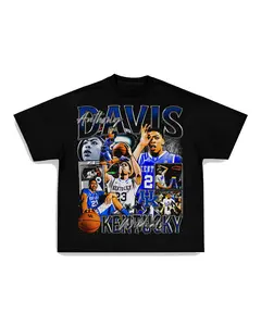DAVIS - KENTUCKY TEE Print Short Sleeve T-Shirt Menswear Top Basketball Man Streetwear Tshirt Tropical Shortsleeve Crewneck halloween t-shirt