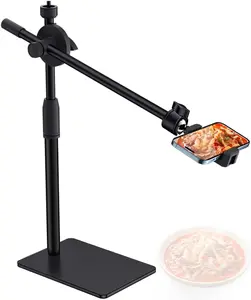 Overhead Phone and Camera Mount Stand for YouTube Live Video Cooking Makeup and Crafts - Compatible with   Webcam