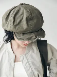 Beret Retro Artistic Style Newsboy Cap, Large Size, Slouchy Style, Versatile, Breathable, Japanese Painter Hat, Perfect for Spring & Autumn, Fitted Cap, Fashion