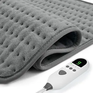 Heating Pad for   & Period  , 9 Heat Settings Electric Heating Pad for ,  & , Auto Shut Off, Soft Machine Wash Fabric, Gifts for Mom, Women, Dad, 12''x24', Gray