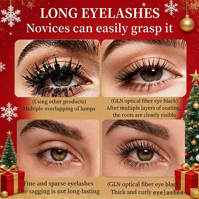 Niche Long-Lasting Curl-Defining Mascara + Waterproof & Smudge-Proof, 24-Hour Wear, Natural Lengthening & Volumizing Effect + Cosmetics, Christmas Gift