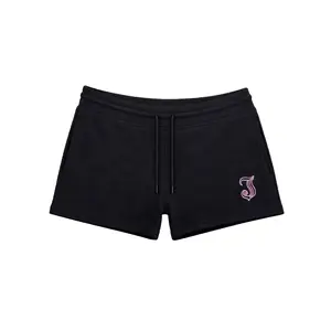 Women's Inked Icon Logo Embroidered Shorts - Black/Pink