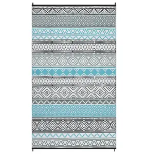 10x20 ft (Actual Size) Plastic Rectangular Outdoor Rug, Easy Cleaning, Available in Blue, Gray, Black, White, for Beach, Patio Use
